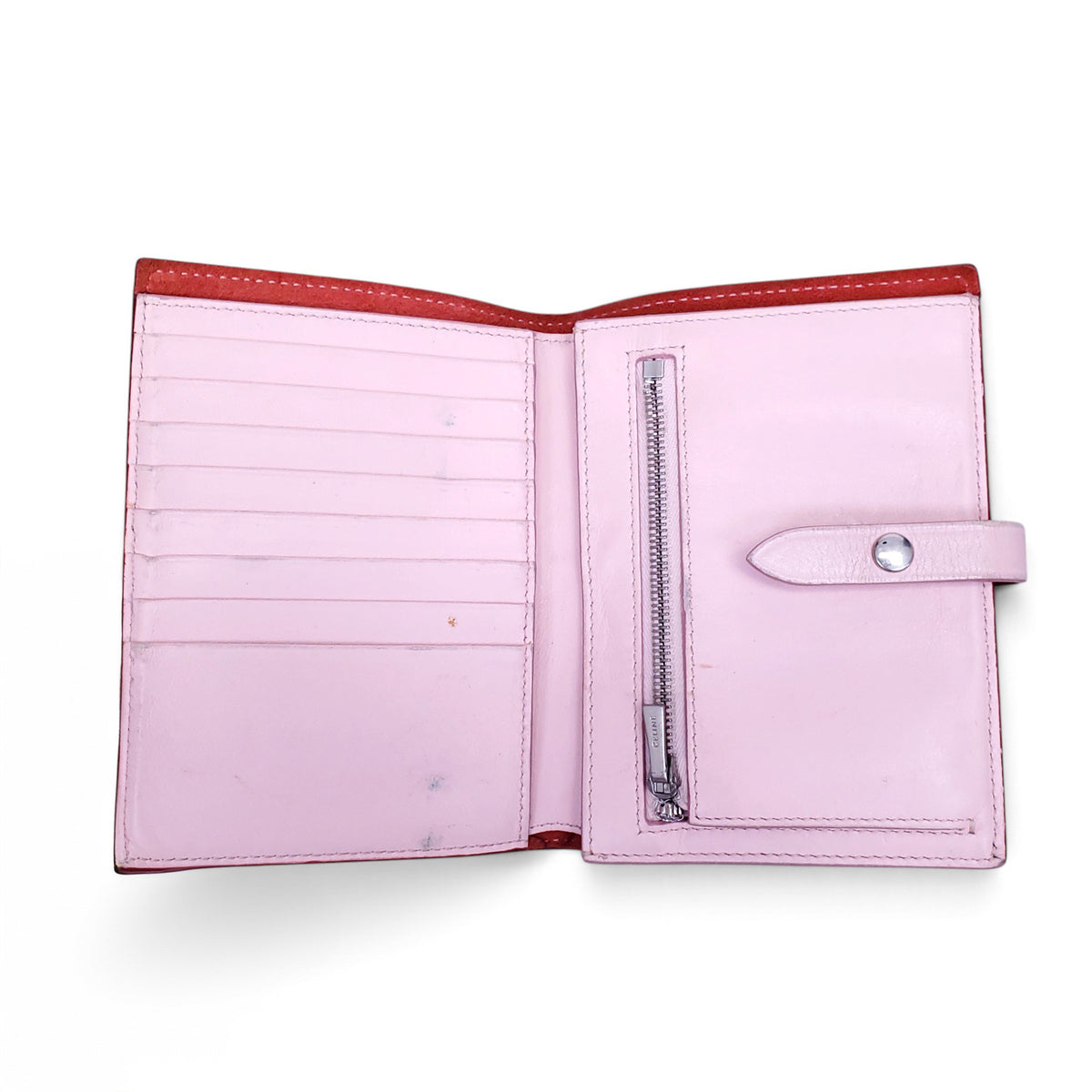 CELINE PINK AND RED WALLET
