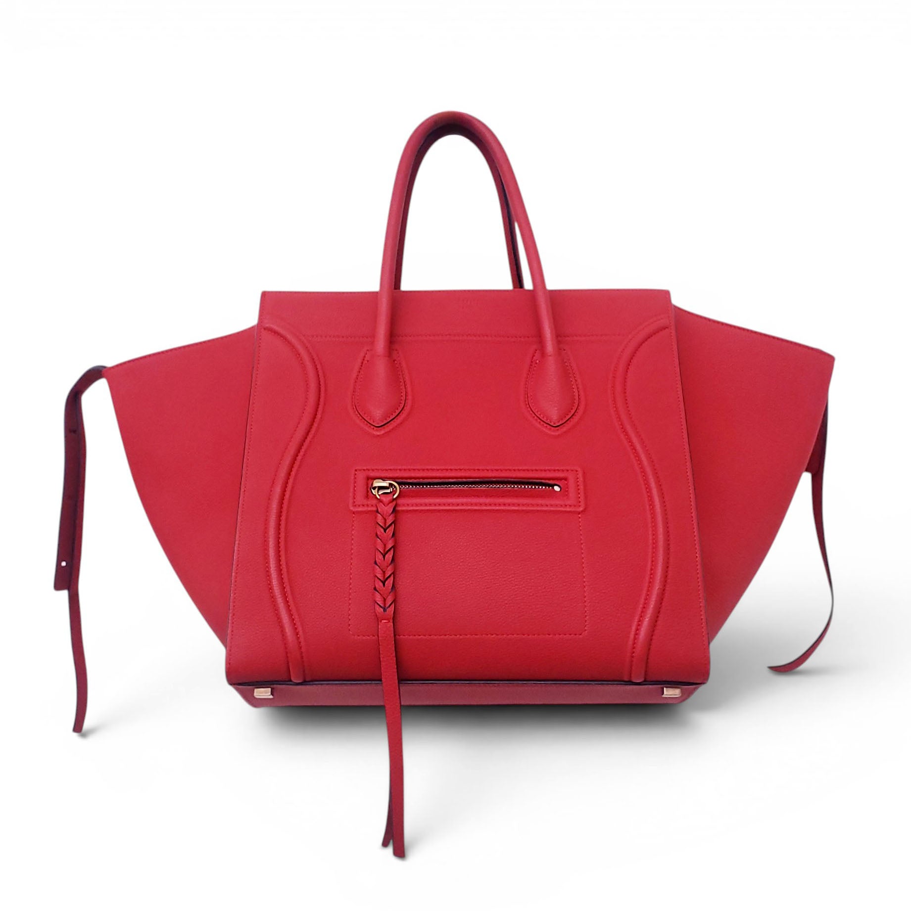 CELINE RED LUGGAGE BAG