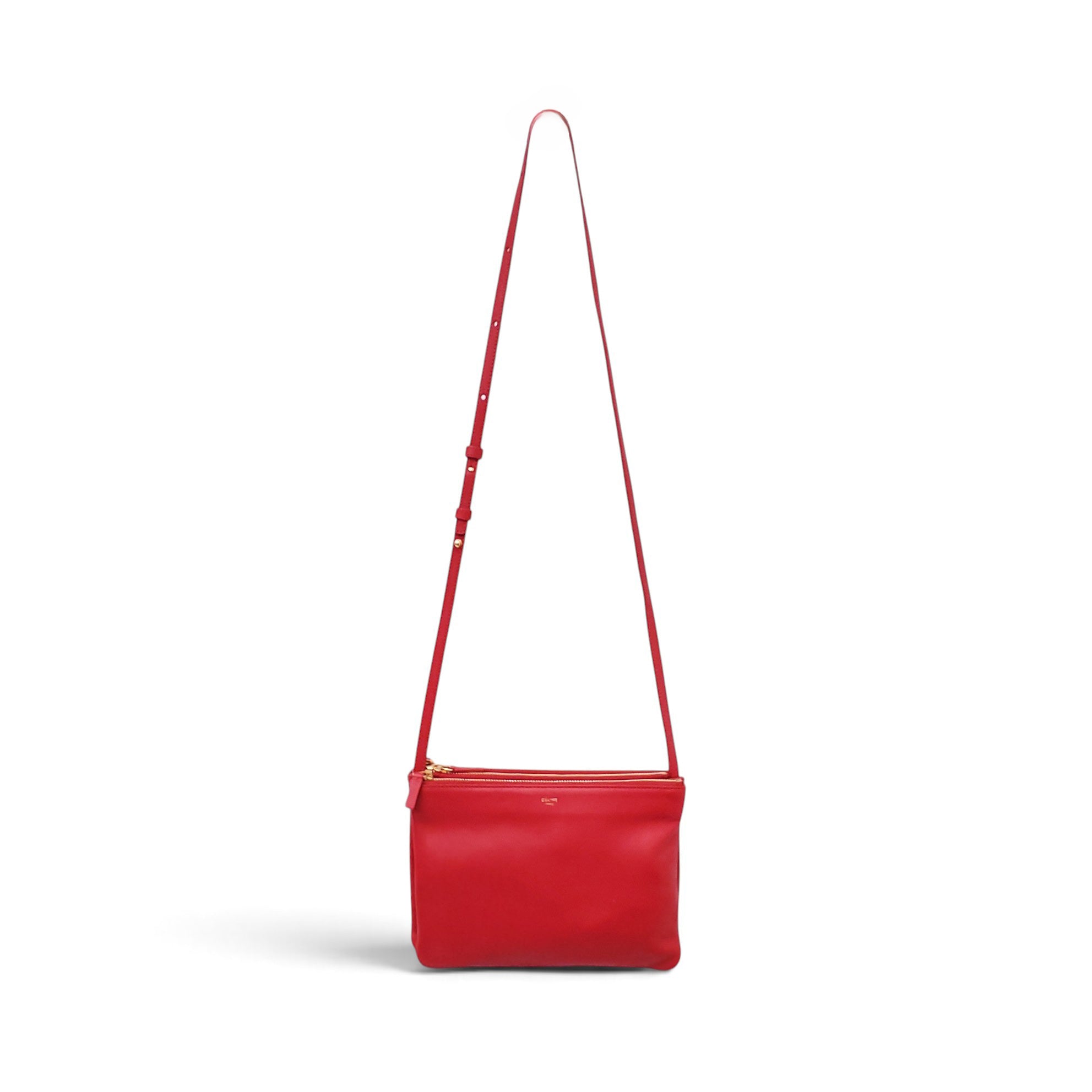 CELINE RED TRIO CROSSBODY BAG