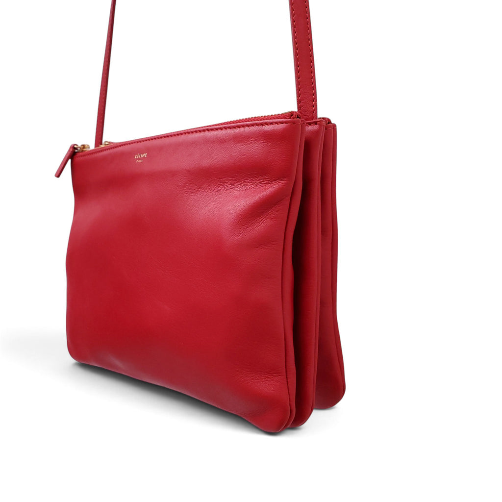CELINE RED TRIO CROSSBODY BAG