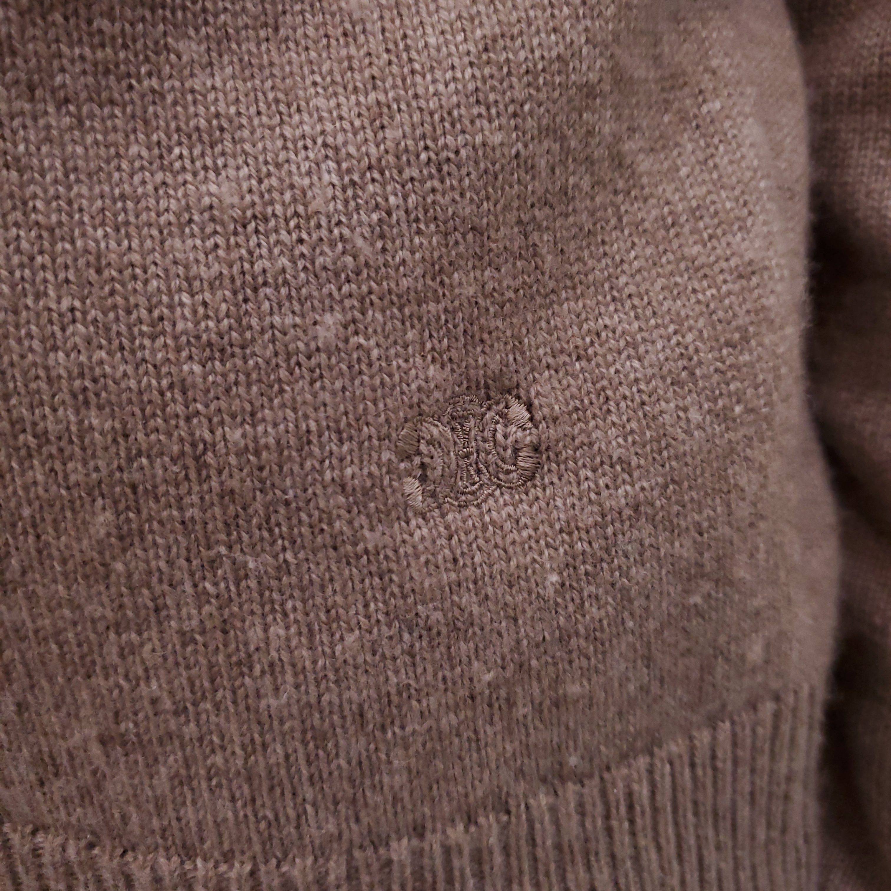 CELINE TAUPE CASHMERE TURTLENECK SWEATER - SIZE XS
