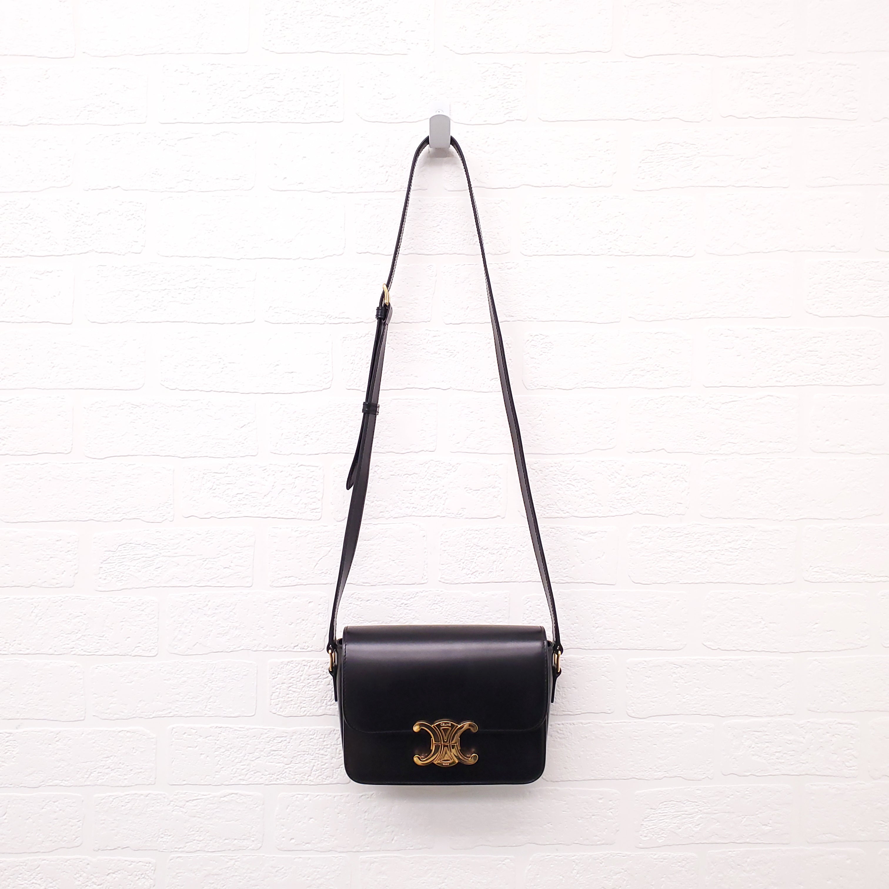 CELINE TEEN TRIOMPHE BAG IN SHINY CALFSKIN