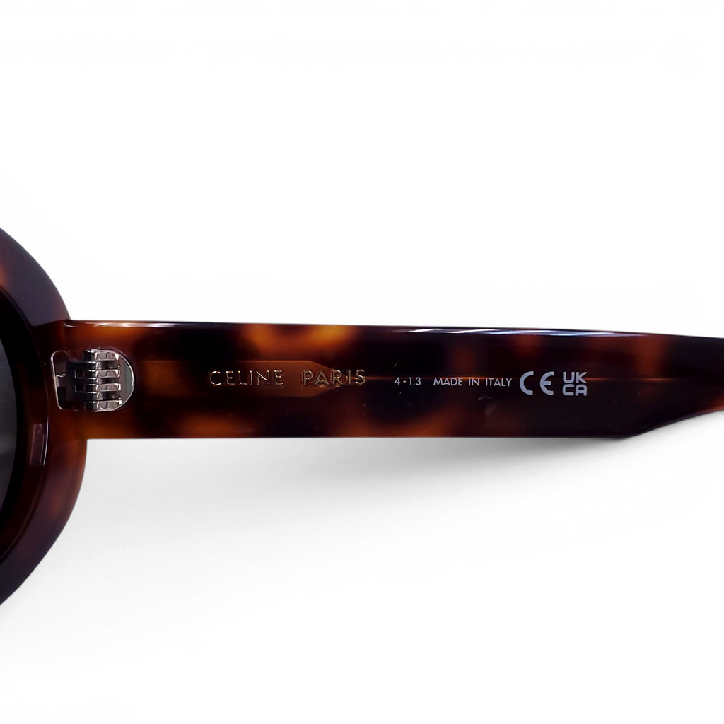 CELINE TORTOISE OVAL TRIOMPHE SUNGLASSES