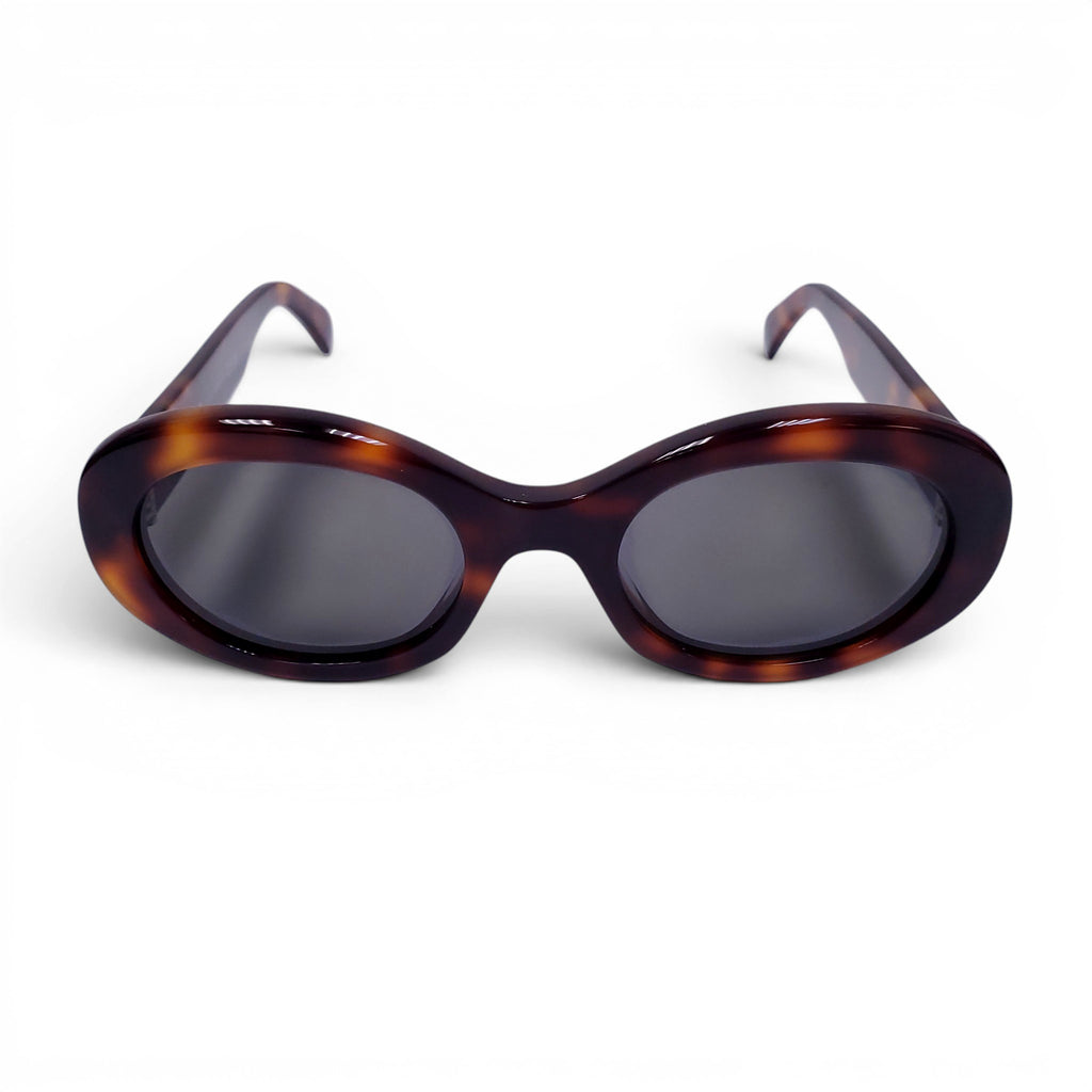 CELINE TORTOISE OVAL TRIOMPHE SUNGLASSES