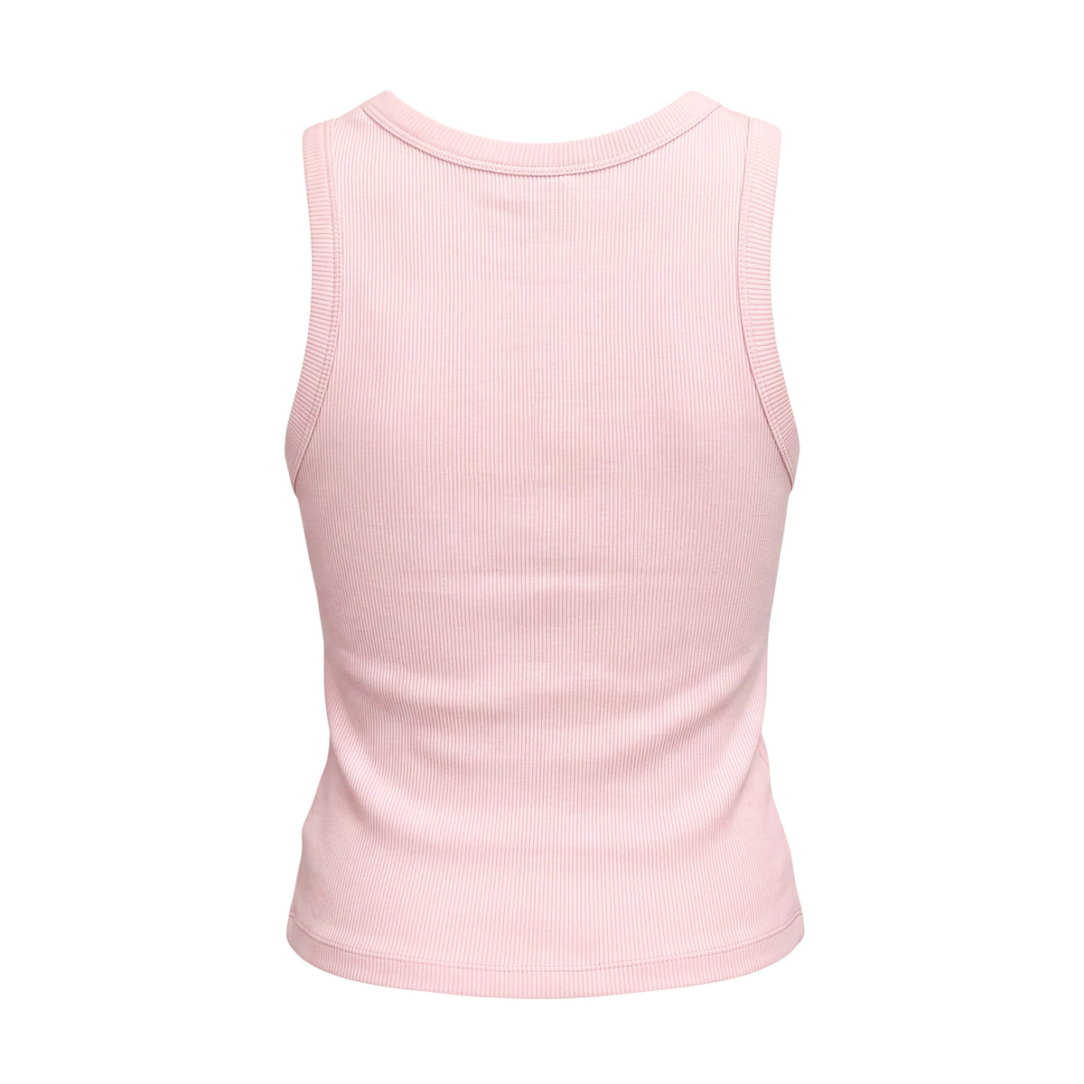 CELINE TRIOMPHE LIGHT PINK TANK TOP IN RIBBED COTTON - SIZE XS