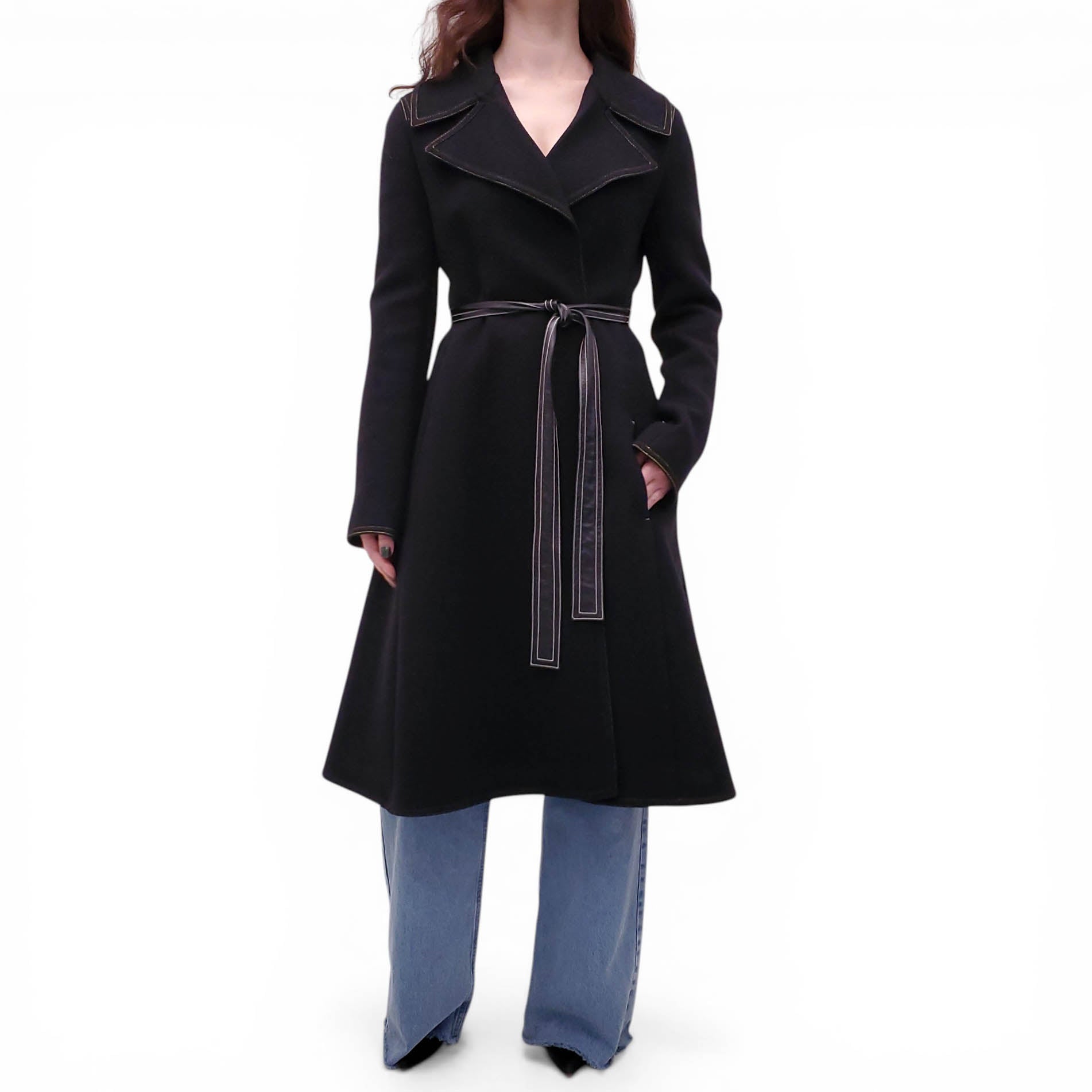 CELINE VINTAGE PHOEBE PHILO TIE COAT - SIZE 42 – Rewind Couture