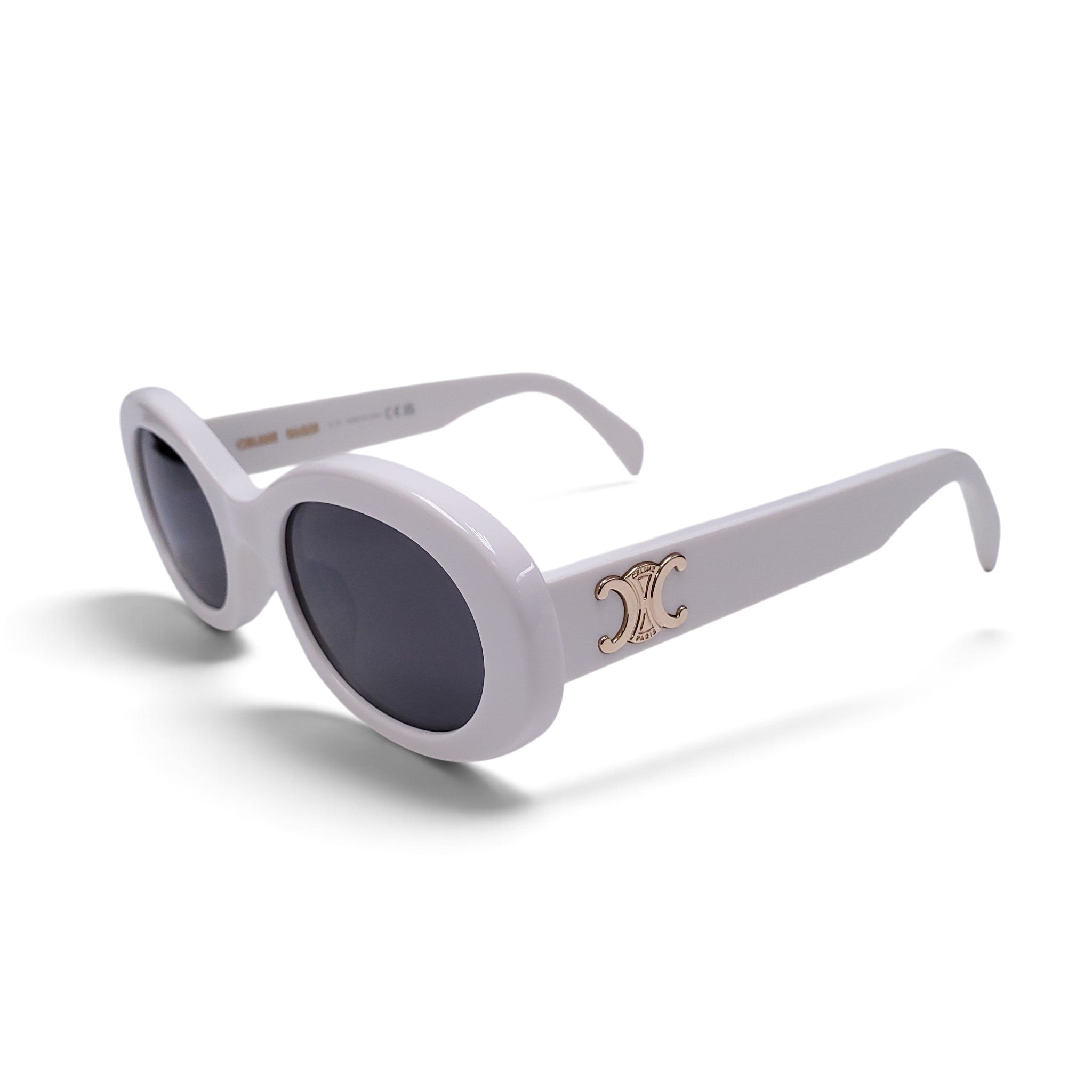 CELINE WHITE LOGO TRIOMPHE LOGO SUNGLASSES