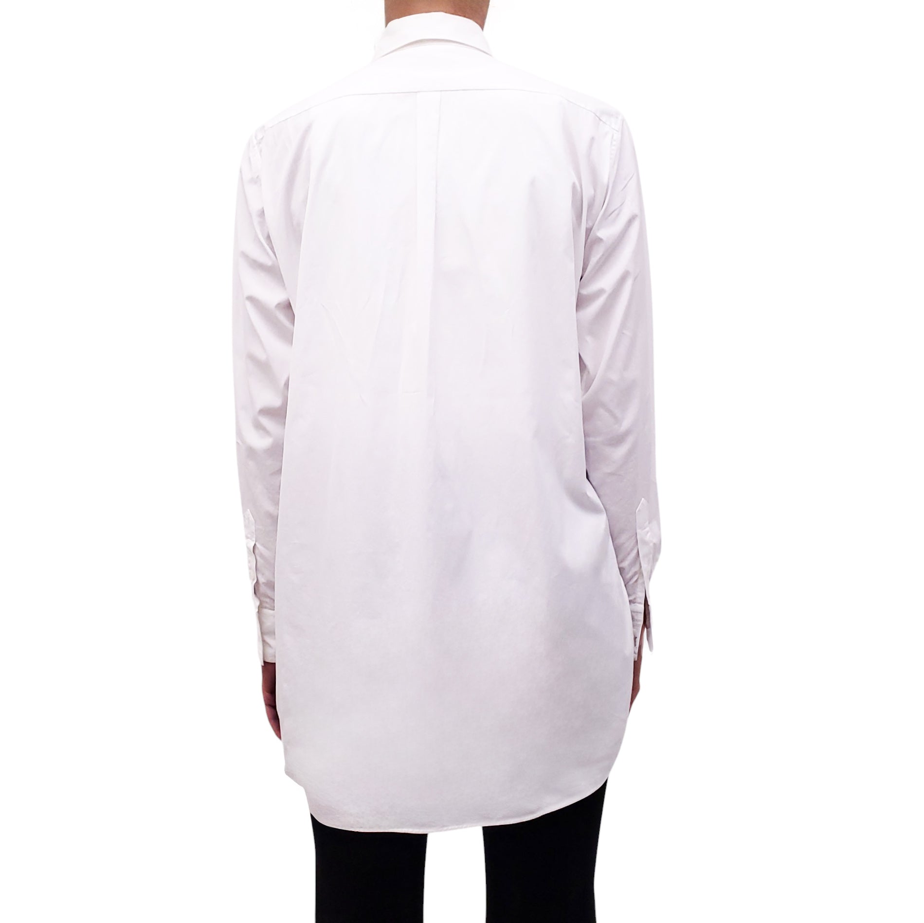 CELINE WHITE TUXEDO BLOUSE - SIZE 34