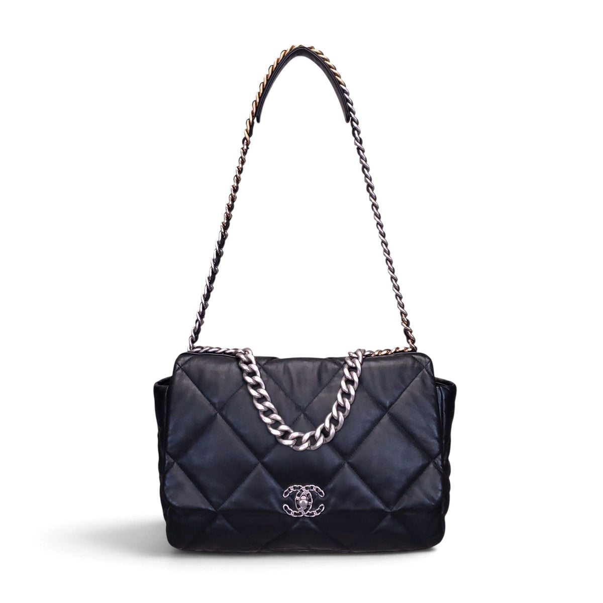 CHANEL BLACK 19 MAXI FLAP BAG