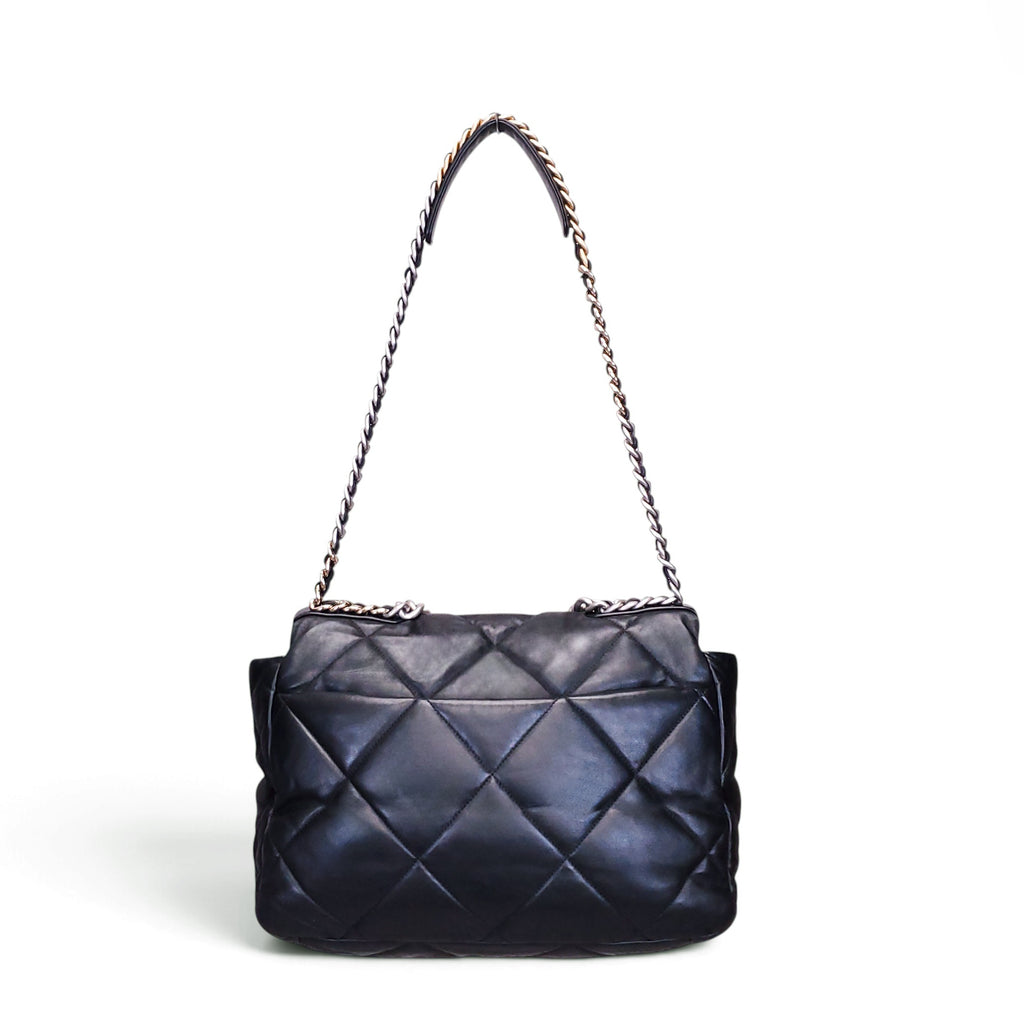 CHANEL BLACK 19 MAXI FLAP BAG