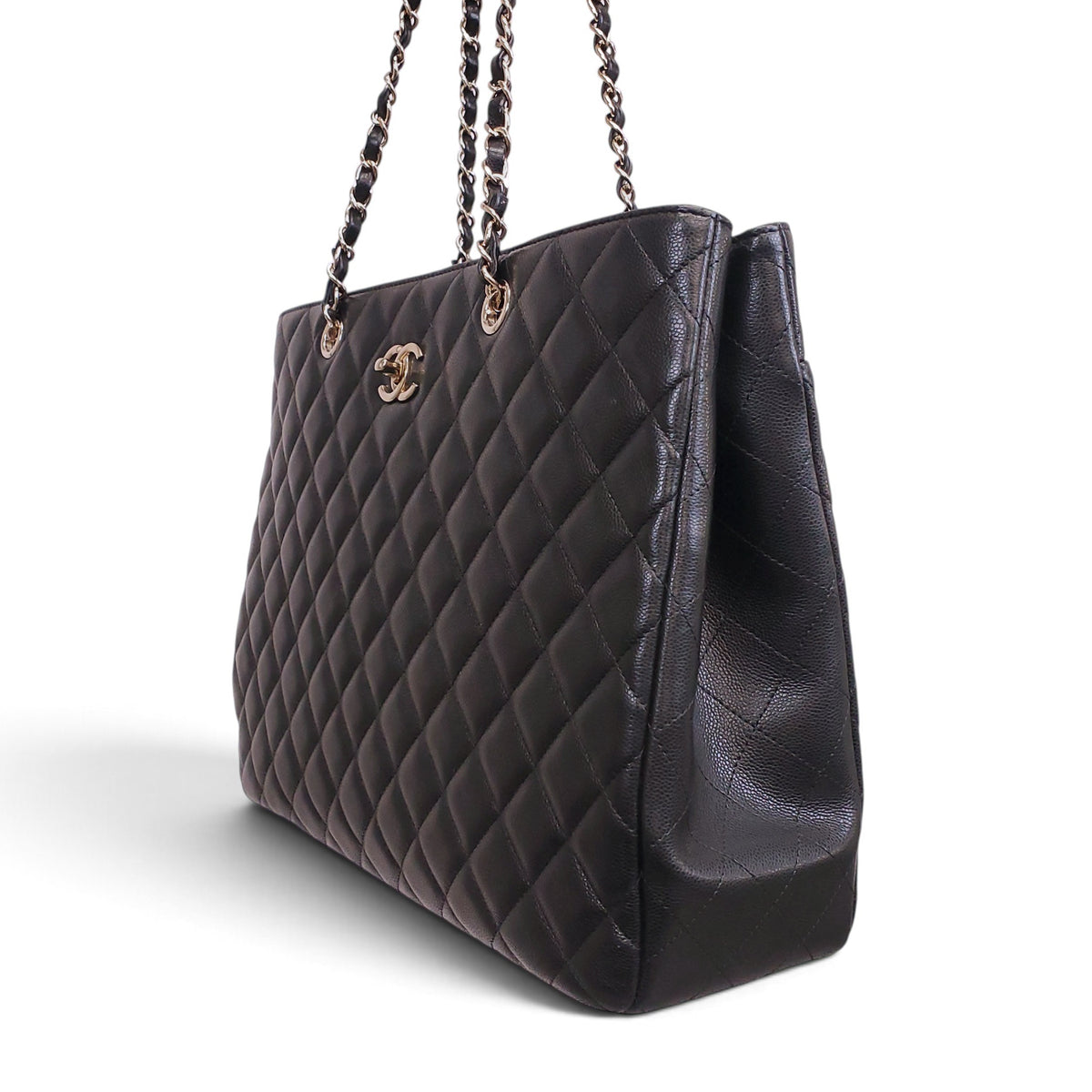 CHANEL BLACK CAVIAR CLASSIC TIMELESS LARGE SHOPPING TOTE
