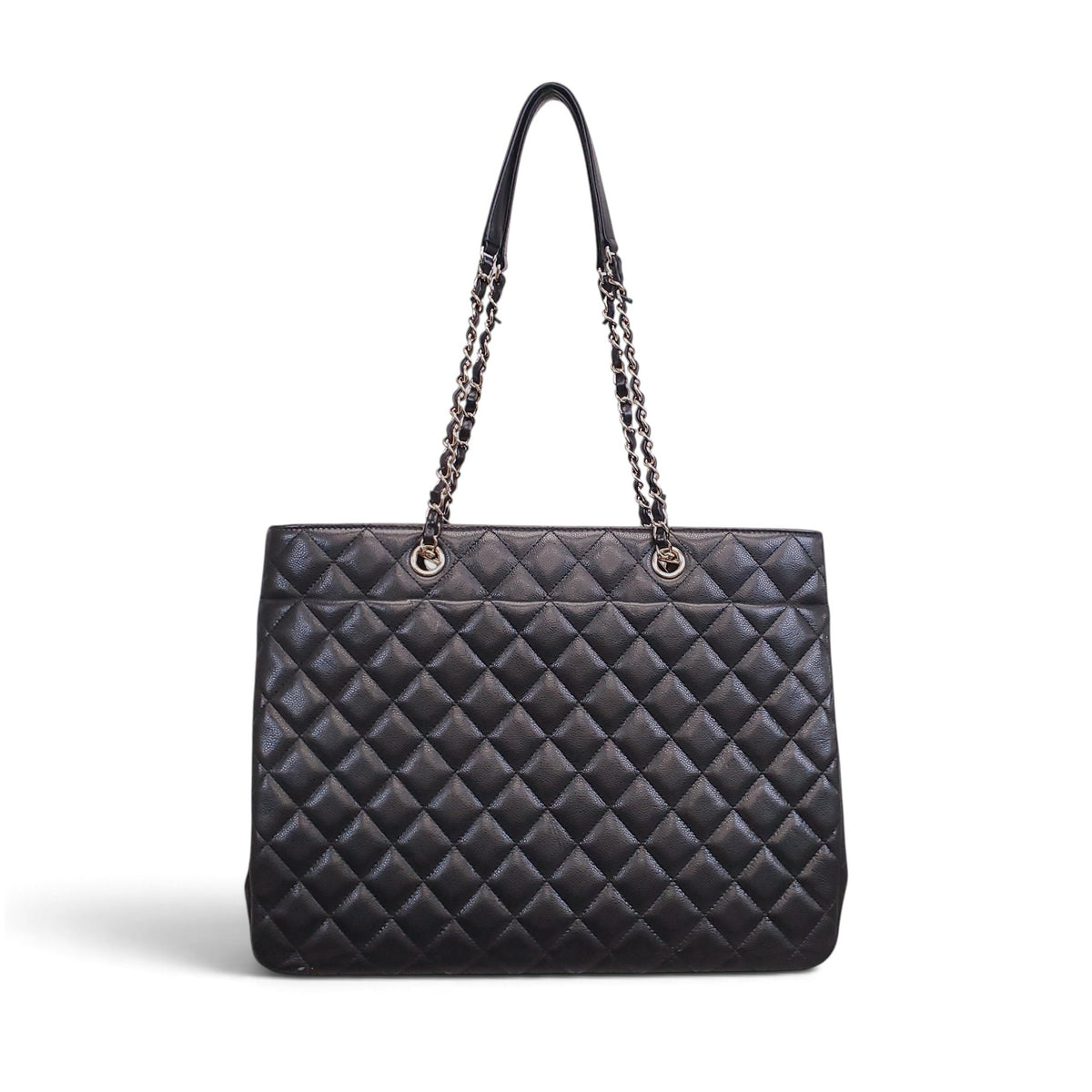 CHANEL BLACK CAVIAR CLASSIC TIMELESS LARGE SHOPPING TOTE