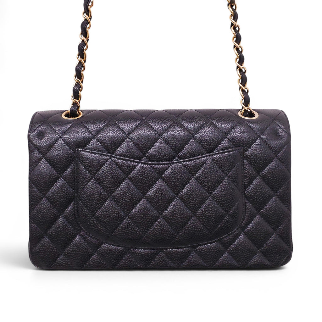 CHANEL BLACK CAVIAR MEDIUM DOUBLE FLAP BAG