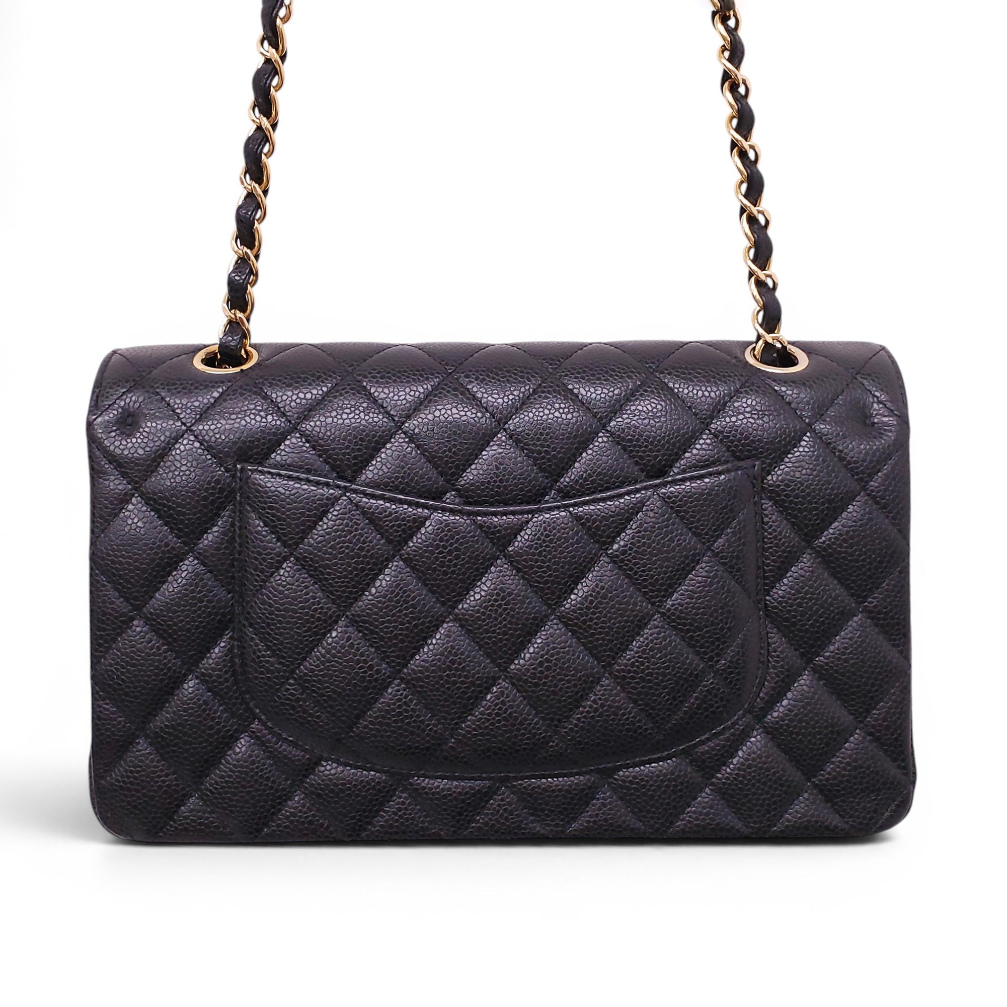 CHANEL BLACK CAVIAR MEDIUM DOUBLE FLAP BAG
