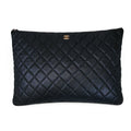 CHANEL BLACK CAVIAR QUILTED LARGE O-CASE CLUTCH