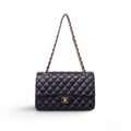 CHANEL MEDIUM BLACK CLASSIC LAMBSKIN DOUBLE FLAP BAG