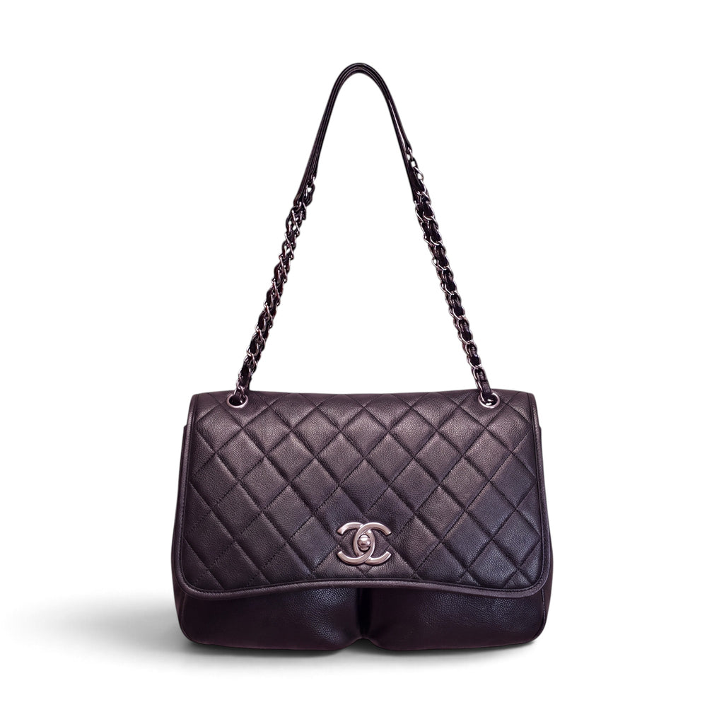 CHANEL BLACK LARGE NATURAL BEAUTY FLAP BAG
