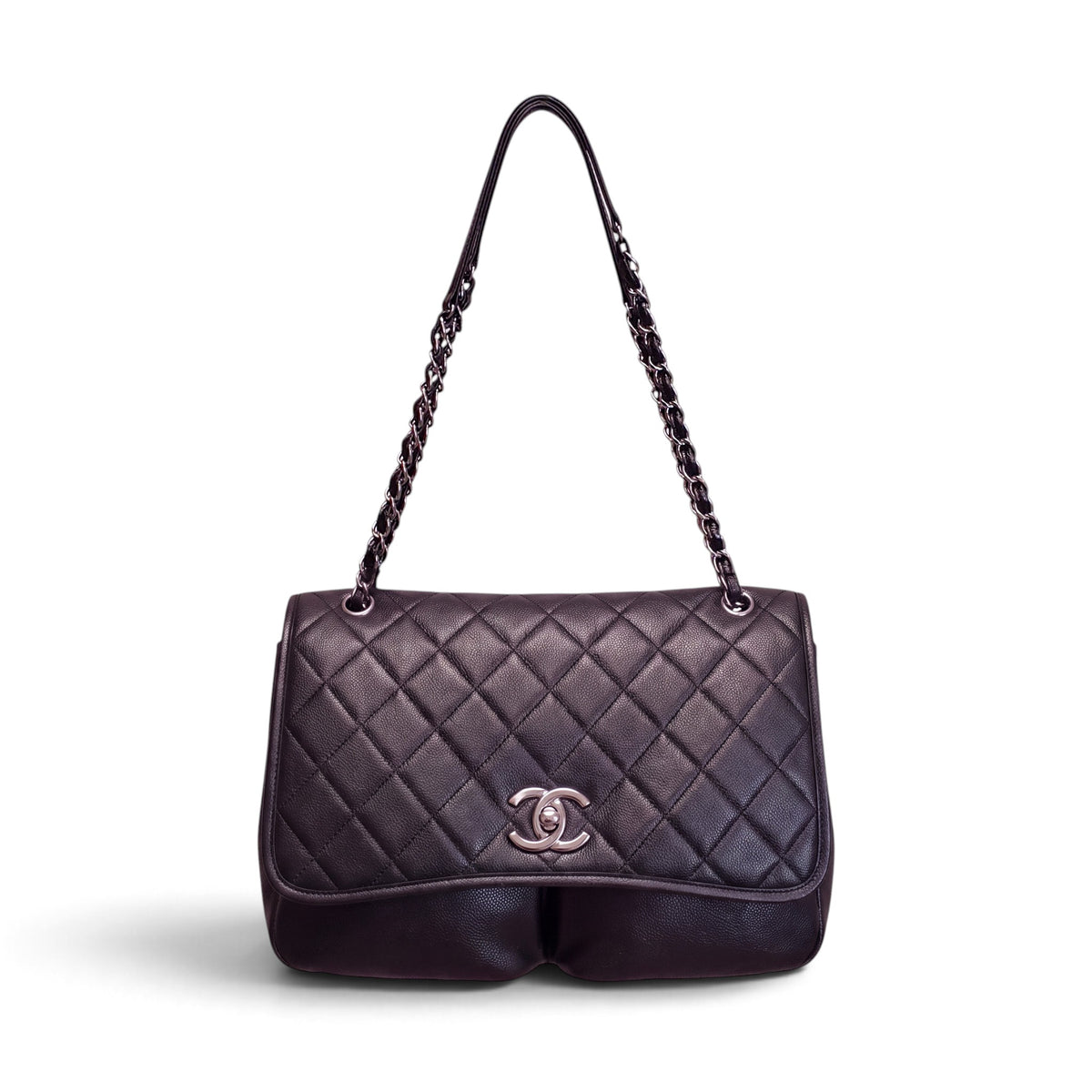 CHANEL BLACK LARGE NATURAL BEAUTY FLAP BAG