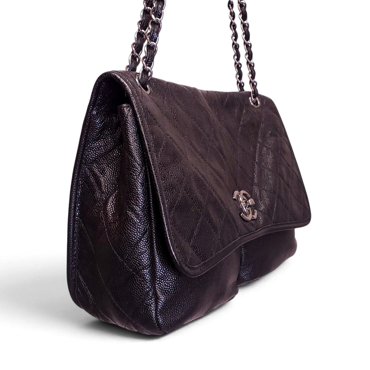 CHANEL BLACK LARGE NATURAL BEAUTY FLAP BAG