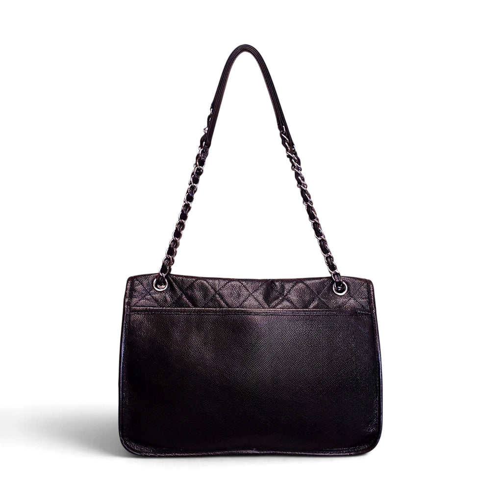 CHANEL BLACK LARGE NATURAL BEAUTY FLAP BAG