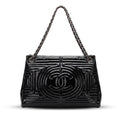 CHANEL BLACK PATENT PARIS-SHANGHAI COCO MING TOTE