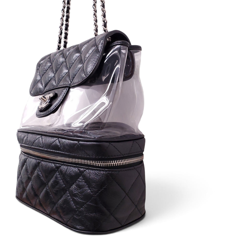 CHANEL BLACK PVC AQUARIUM BACKPACK