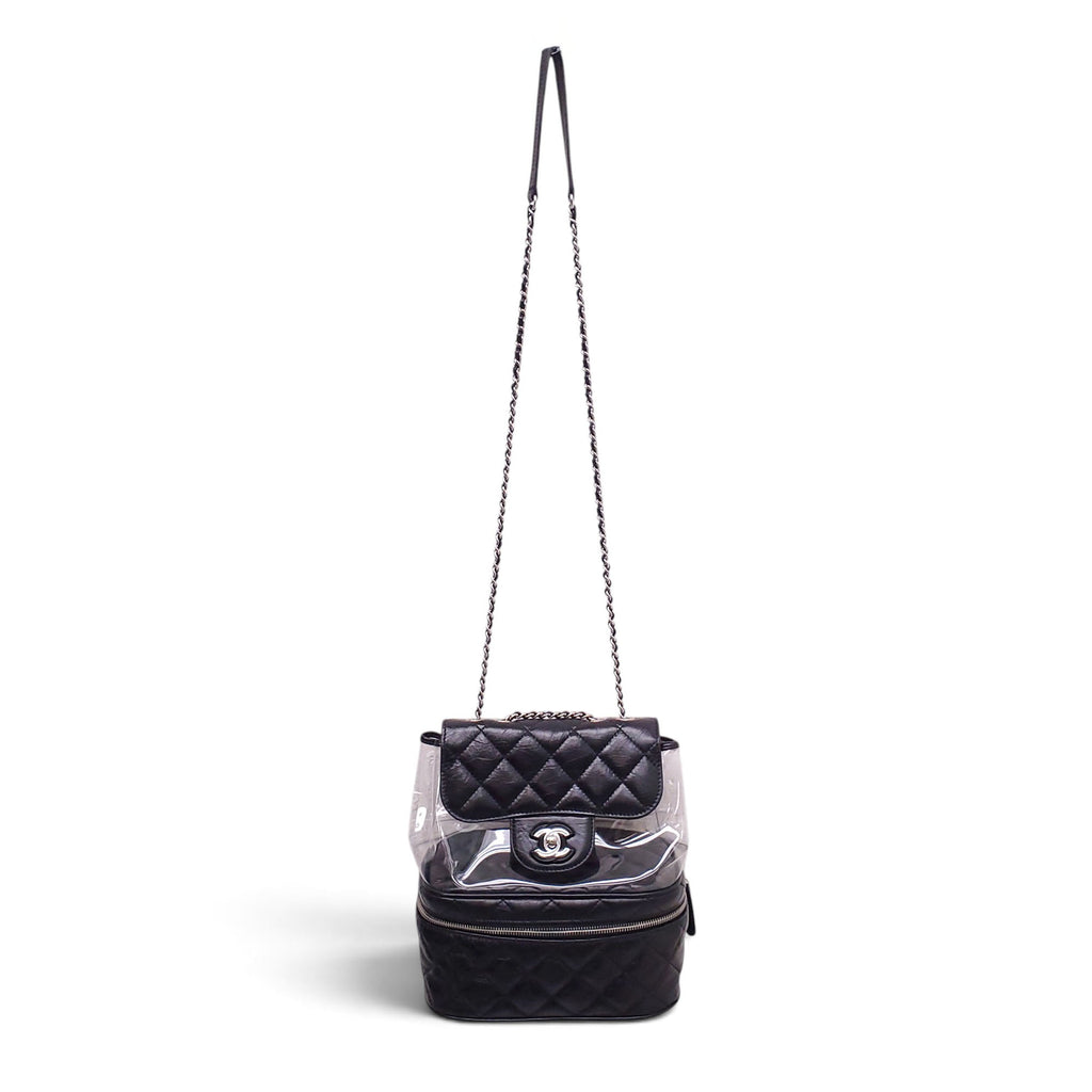 CHANEL BLACK PVC AQUARIUM BACKPACK