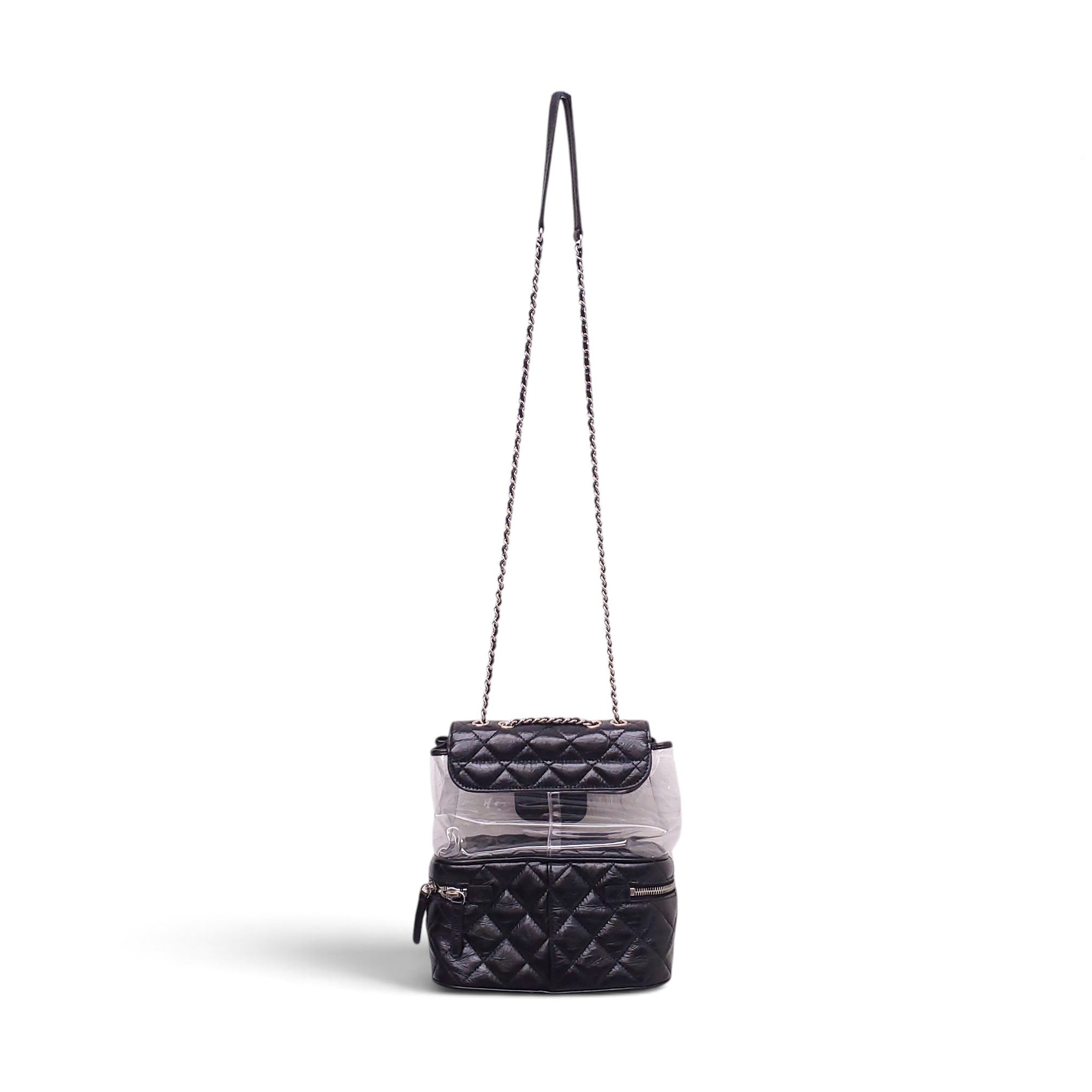 CHANEL BLACK PVC AQUARIUM BACKPACK