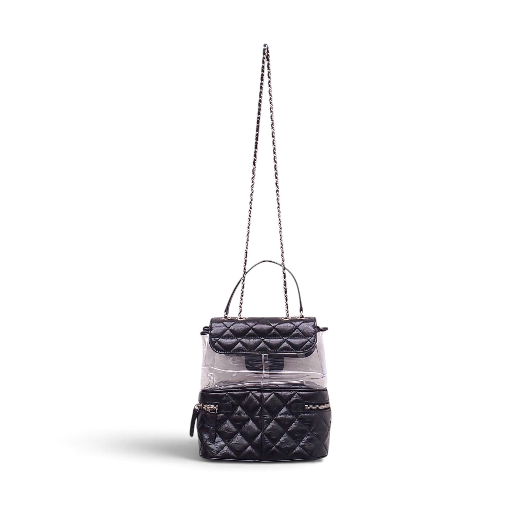 CHANEL BLACK PVC AQUARIUM BACKPACK
