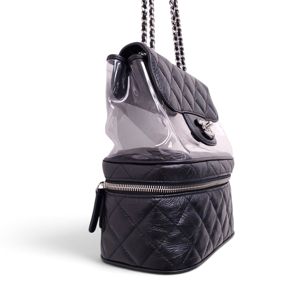 CHANEL BLACK PVC AQUARIUM BACKPACK