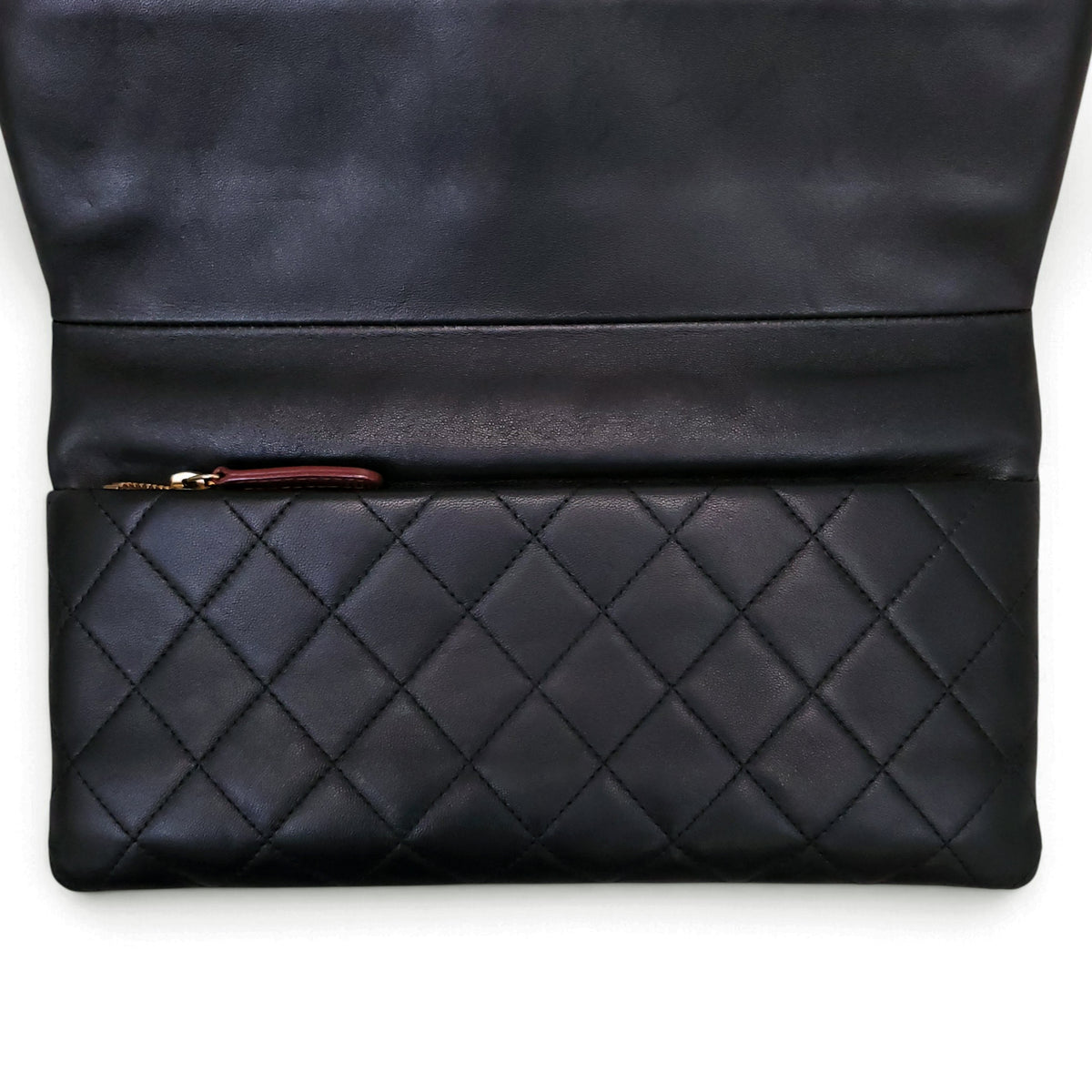 CHANEL BLACK QUILTED BEAUTY CC FOLDOVER CLUTCH