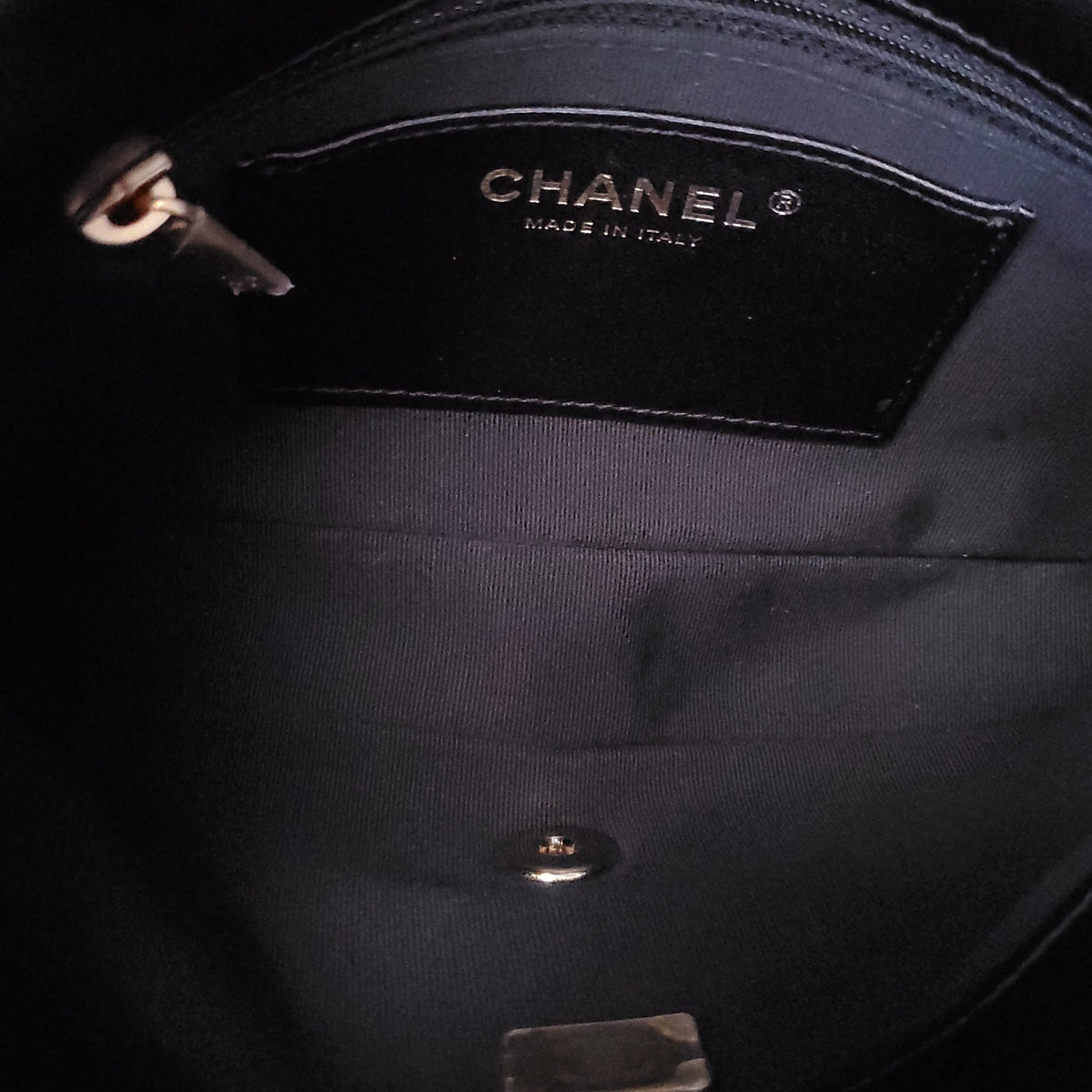 CHANEL BLACK SMALL FUNKY TOWN FLAP BAG