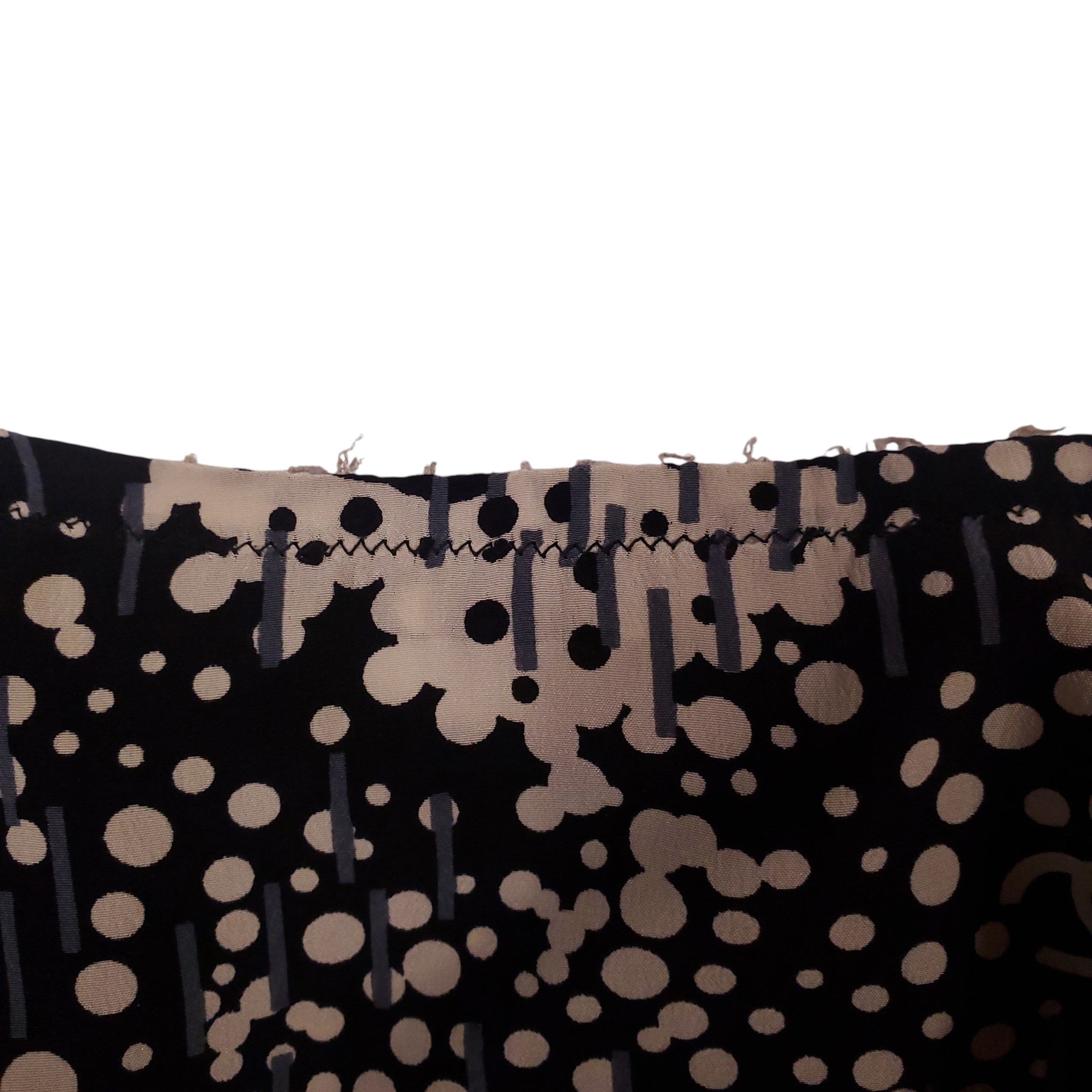 CHANEL BLACK, GREY AND WHITE SILK LOGO TANK TOP - SIZE 42