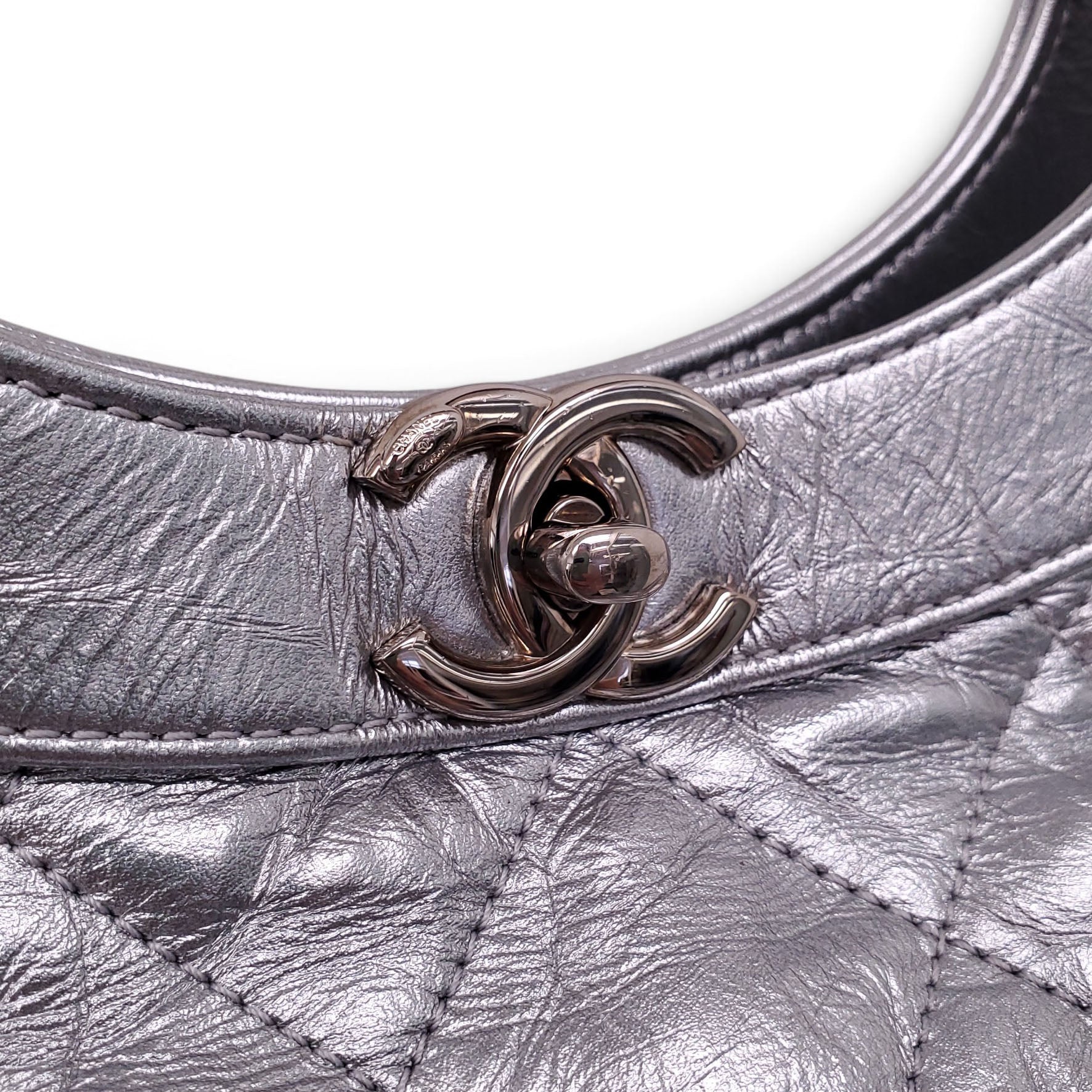 CHANEL CALFSKIN SILVER 31 TOTE