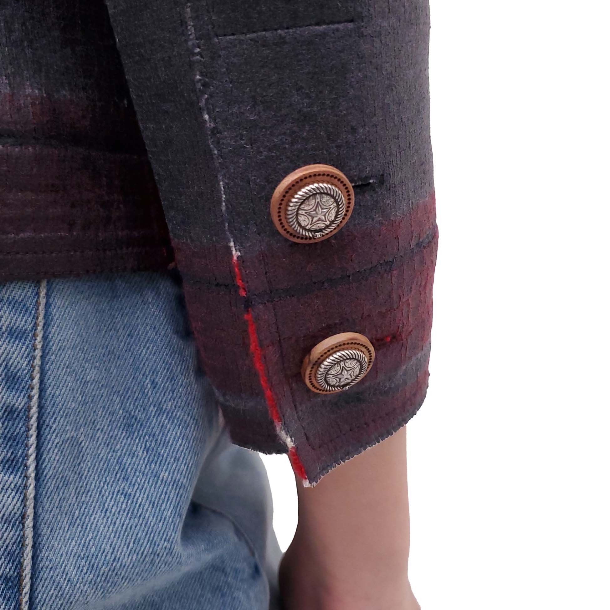 CHANEL CASHMERE STRIPED JACKET - SIZE 36