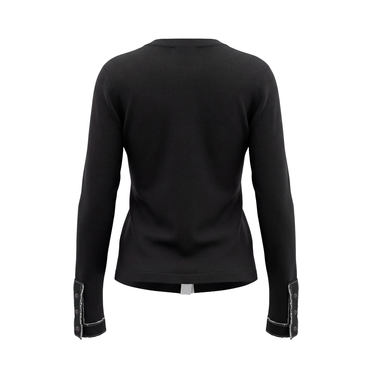 CHANEL CASHMERE SWEATER WITH LOGO BUTTONS - 42