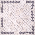 CHANEL CREAM CAMÉLIA LOGO SILK SCARF