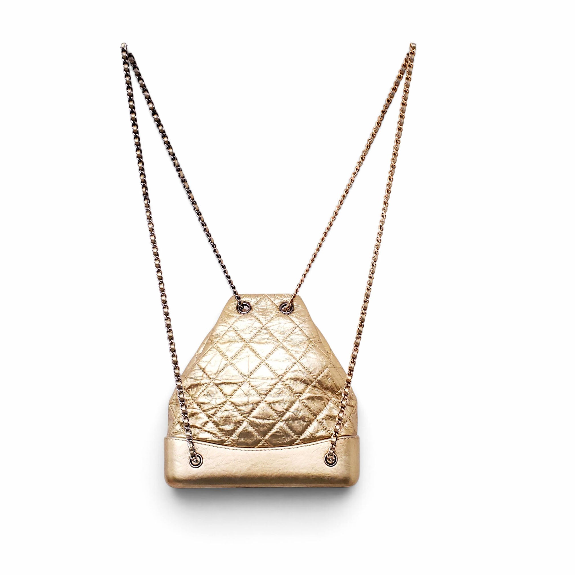 CHANEL GOLD SMALL GABRIELLE BACKPACK