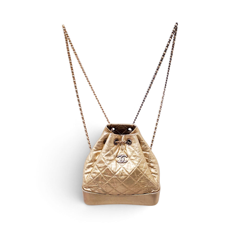 CHANEL GOLD SMALL GABRIELLE BACKPACK