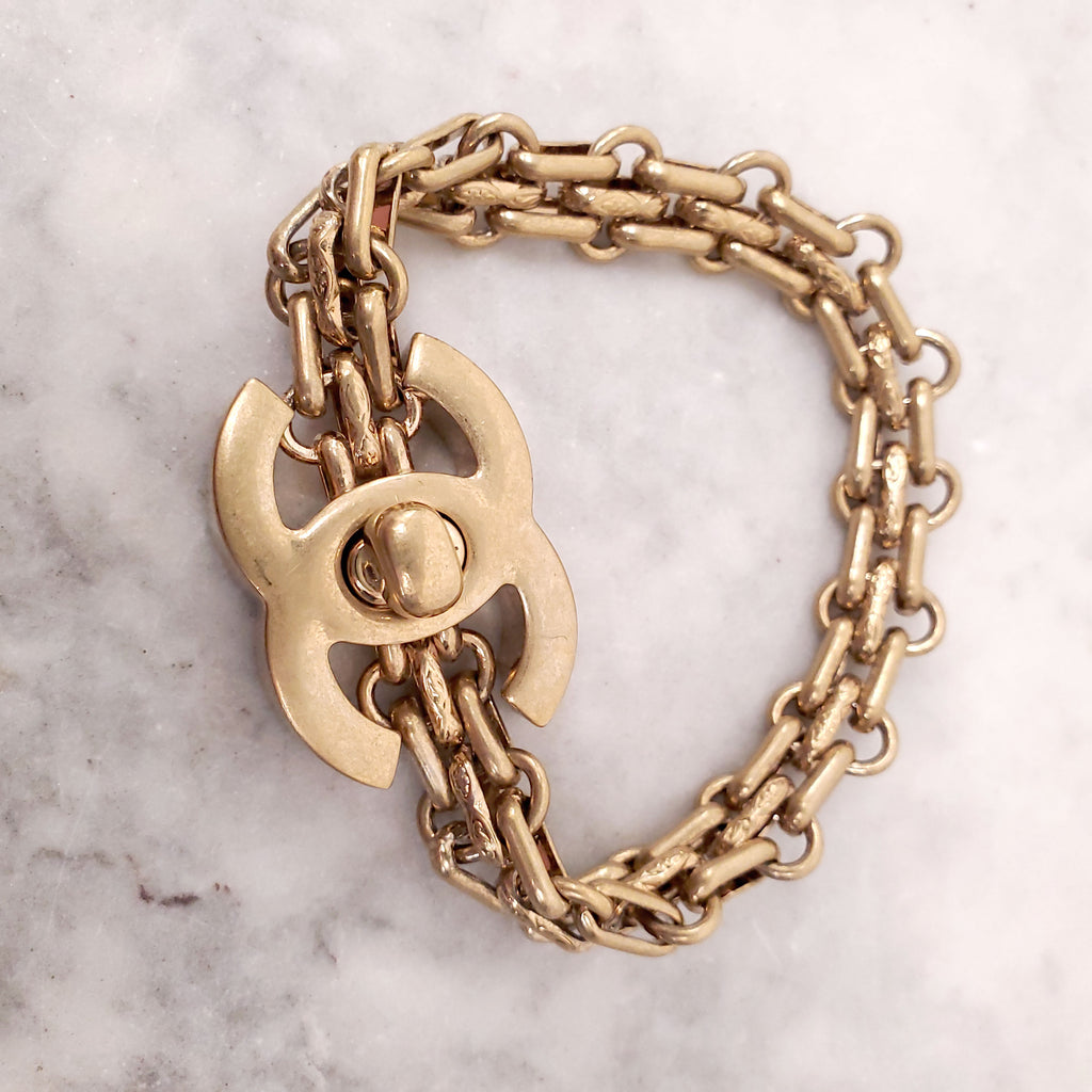 CHANEL GOLD TURNLOCK BRACELET