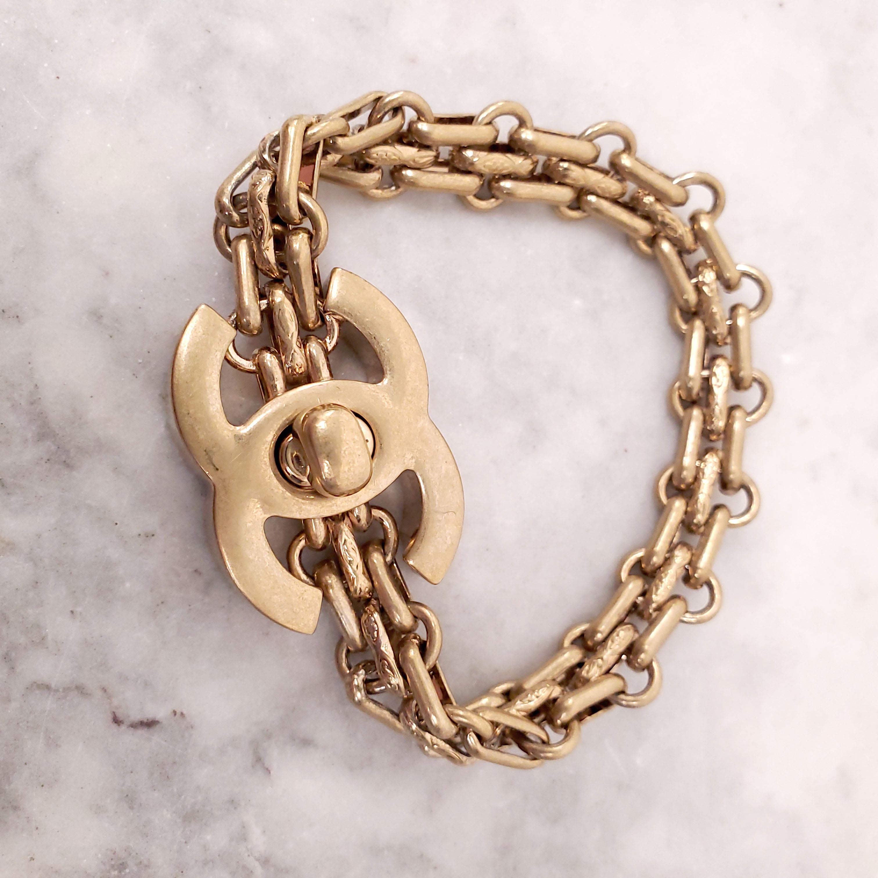 CHANEL GOLD TURNLOCK BRACELET
