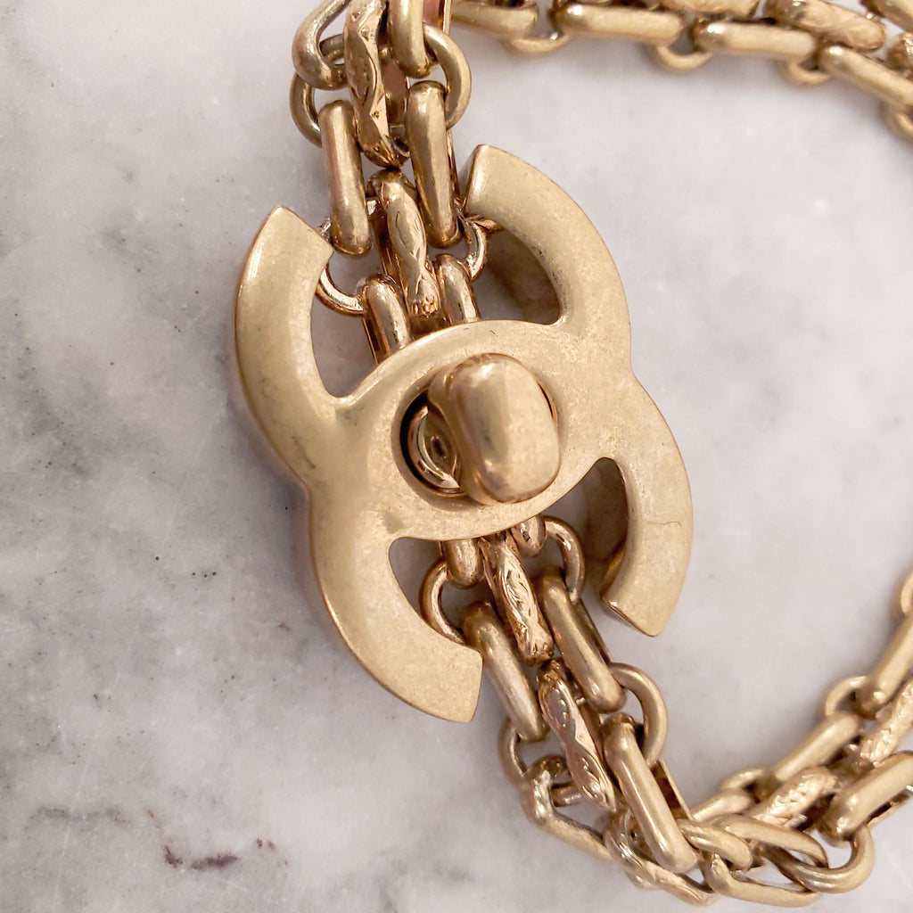 CHANEL GOLD TURNLOCK BRACELET