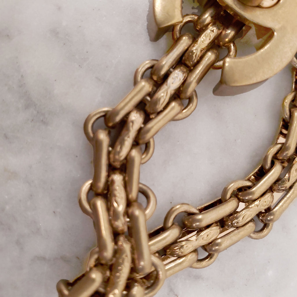 CHANEL GOLD TURNLOCK BRACELET
