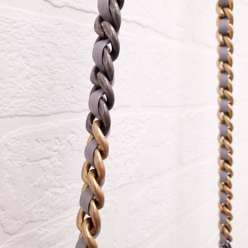 CHANEL GREY 19 FLAP BAG