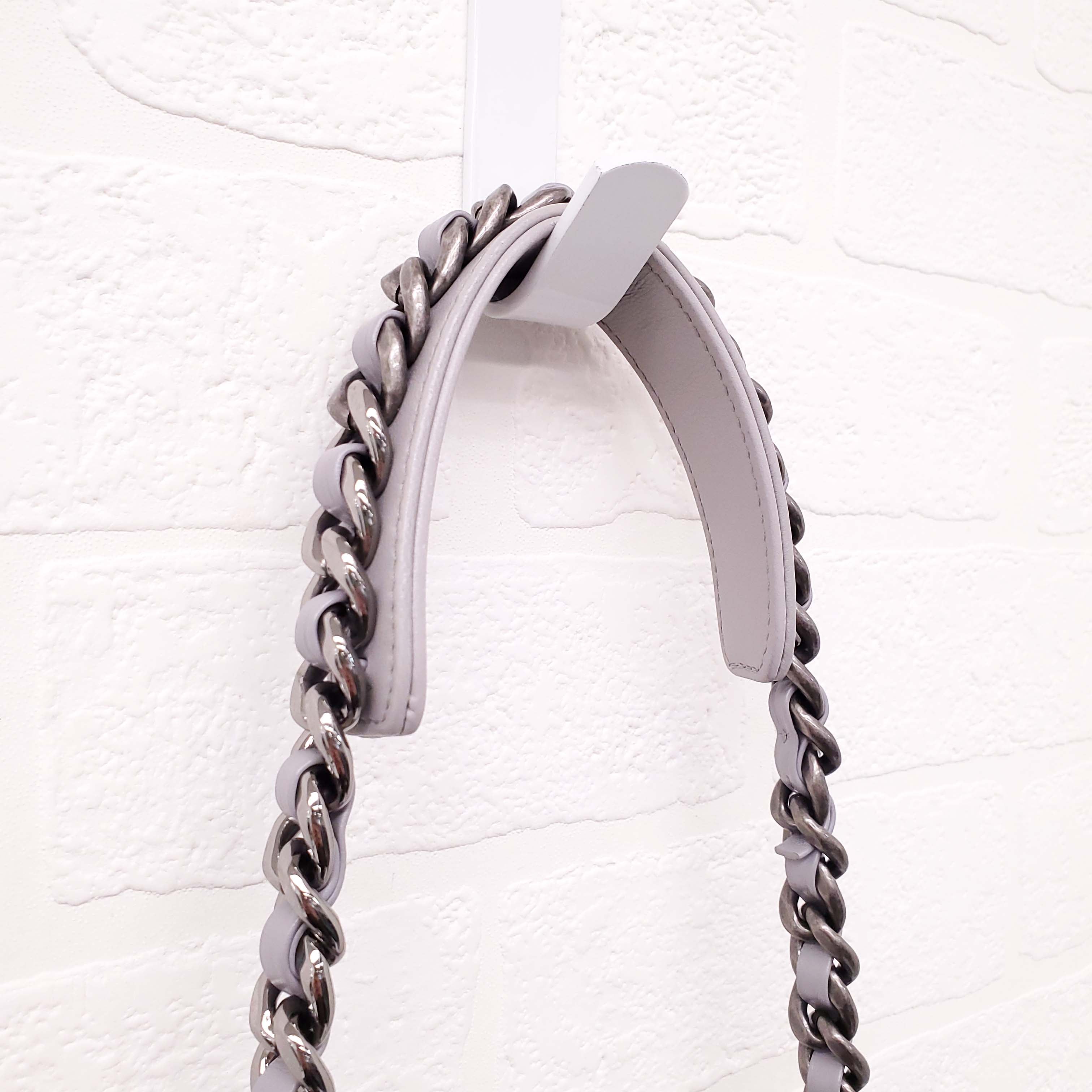 CHANEL GREY 19 FLAP BAG