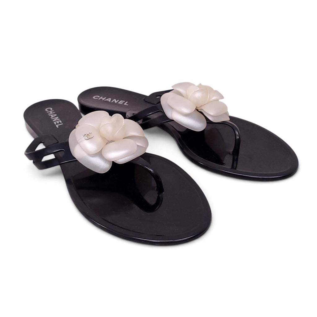 CHANEL JELLY SANDALS WITH CAMILLA - SIZE 40