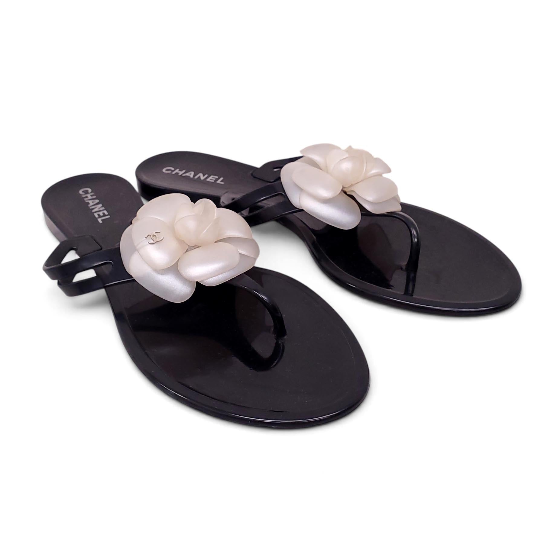 CHANEL JELLY SANDALS WITH CAMILLA - SIZE 40