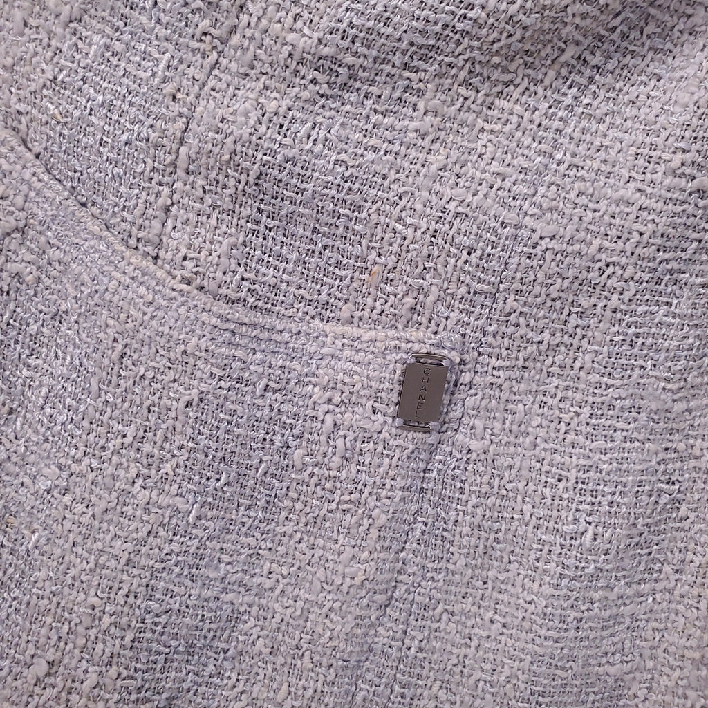 CHANEL LILAC TWEED JACKET - SIZE 42