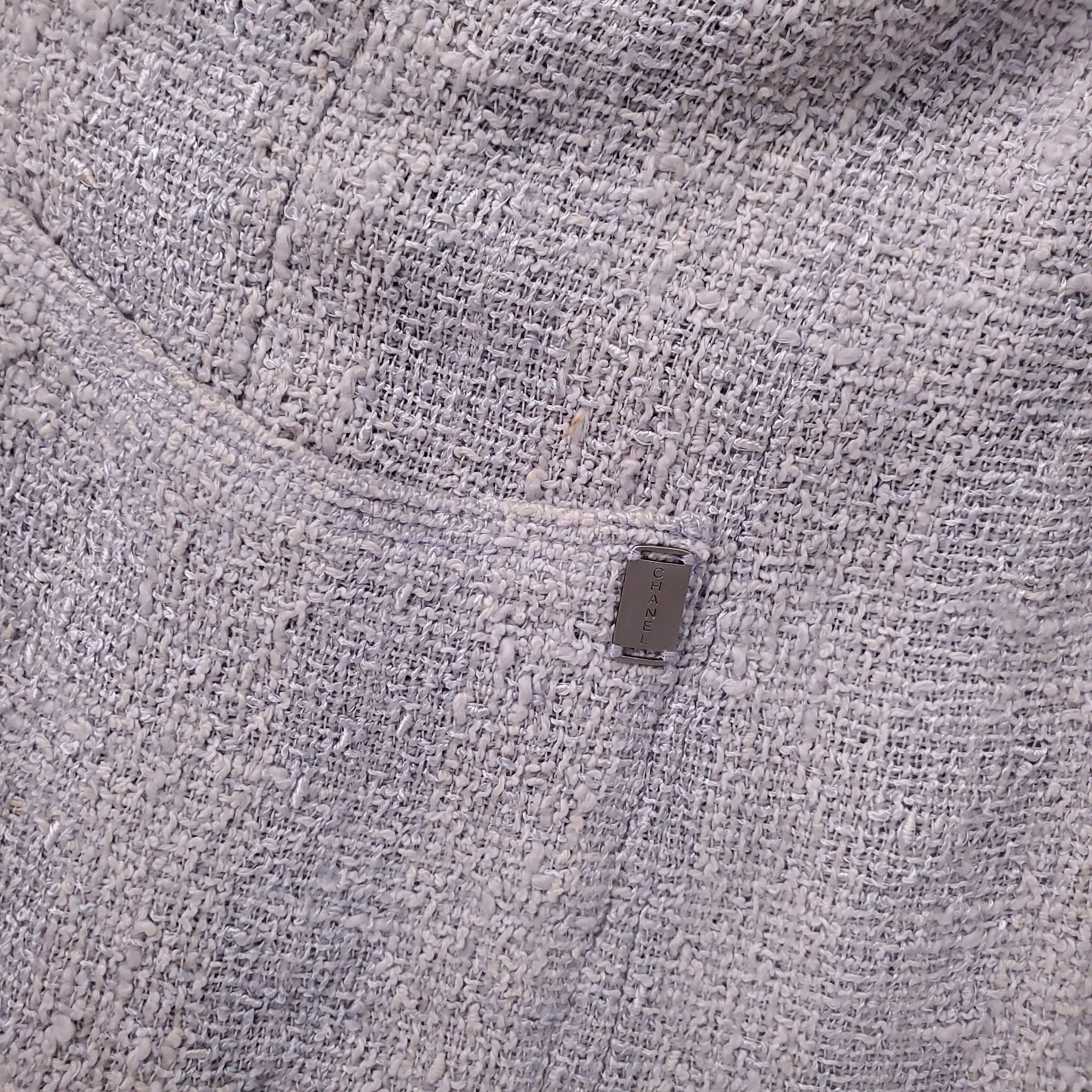 CHANEL LILAC TWEED JACKET - SIZE 42