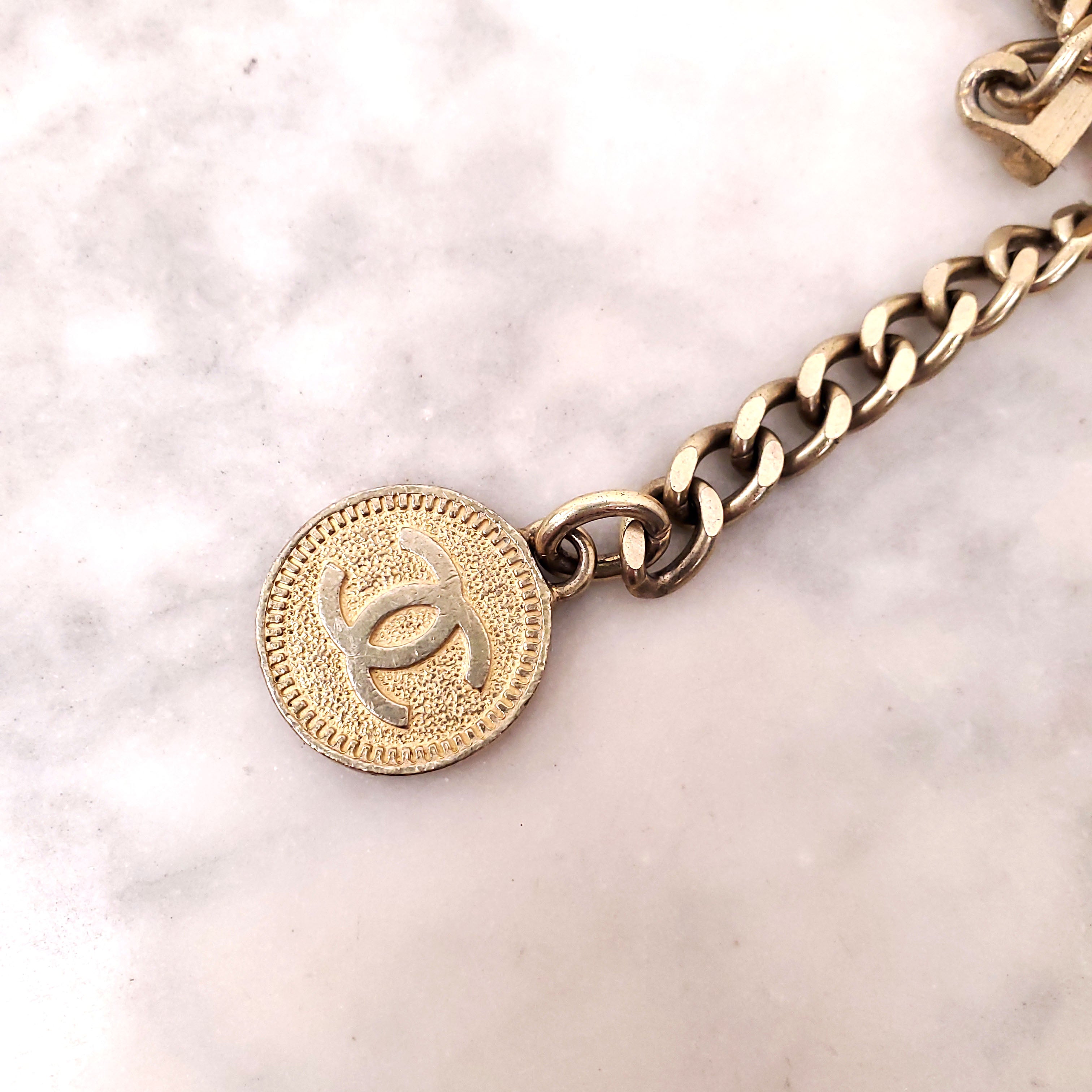 CHANEL MEDALLION LOGO AND STAR BELT